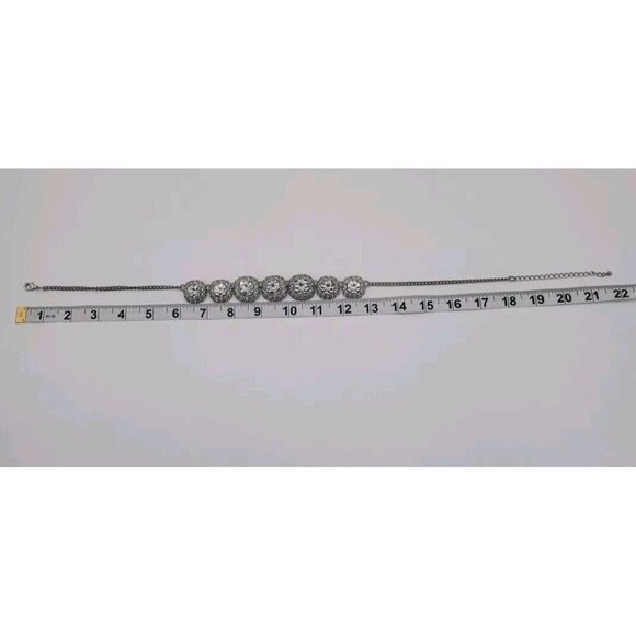 Beautiful Necklace Crystal Large Stone Open Back Crystal Silver Large Chunky - Picture 8 of 9